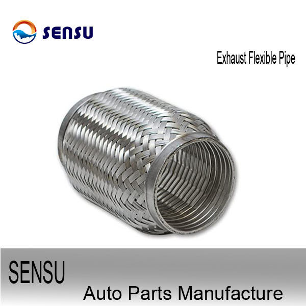Double Braids 2 Inch Stainless Steel Flex Exhaust Pipe With Extention Tube